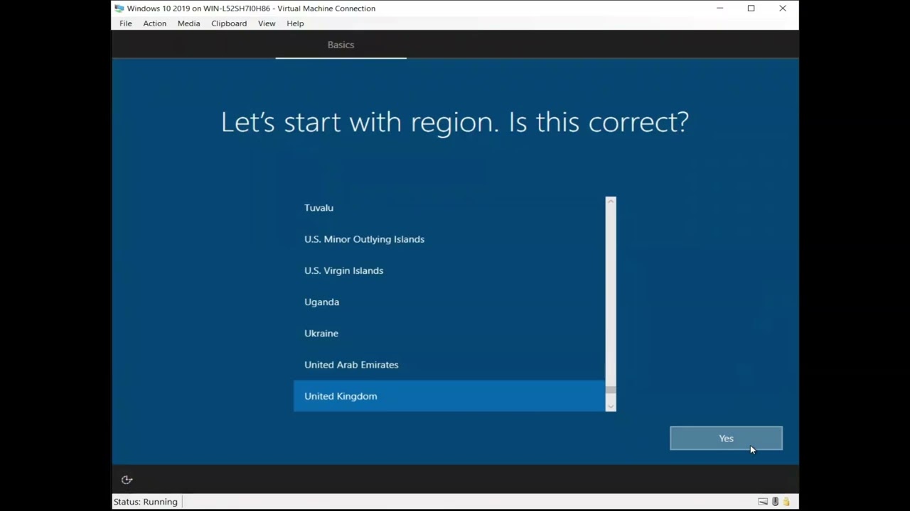 Installing Windows 10 2019 LTSC in a 2GB Hyper V VM