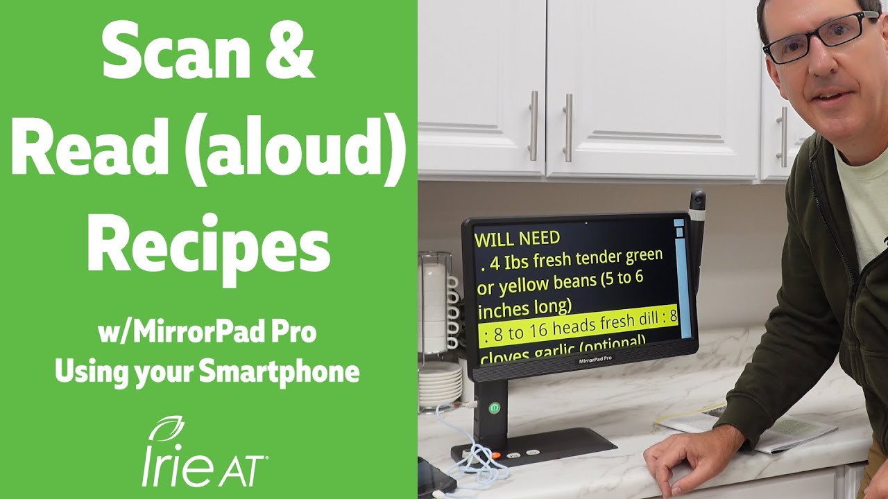 Scan & Read (aloud) Recipes with MirrorPad Pro: Using your smartphone
