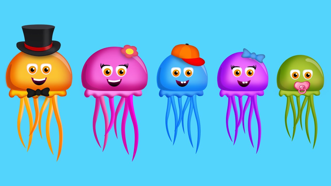 The Finger Family Jellyfish Family Nursery Rhyme | Jellyfish Finger Family Songs