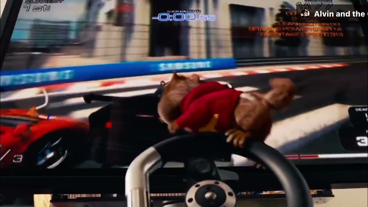 Alvin and the Chipmunks (2007) Alvin Seville Plays Project Gotham Racing 3 Scene