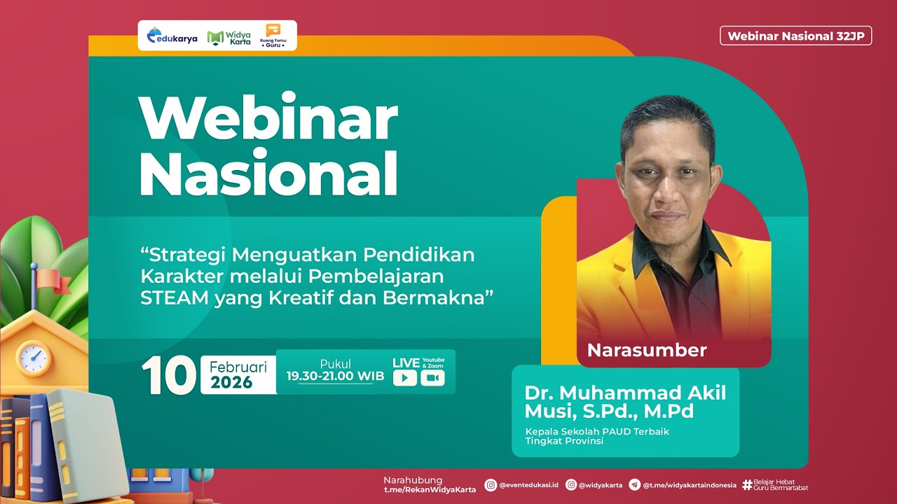 H1: Webinar Strategi Menguatkan Pendidikan Karakter melalui Pembelajaran STEAM Kreatif dan Bermakna