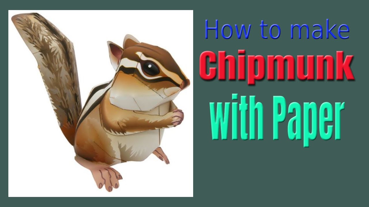 How to make Chipmunk with Paper | 3D Paper Toys | Creative Park |