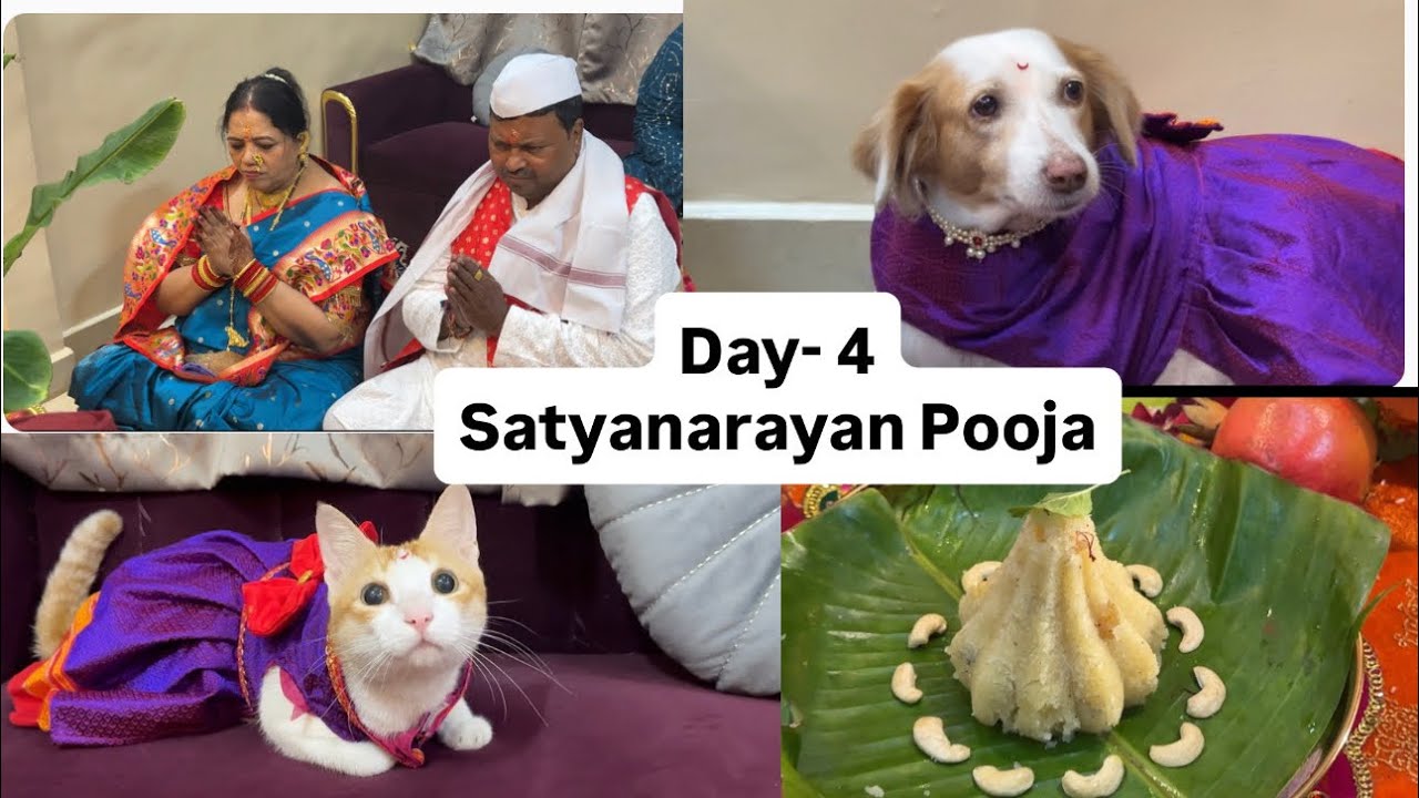 Day-4 with Bappa 🌺🙏🏼(PART-1) Satyanarayan Pooja 