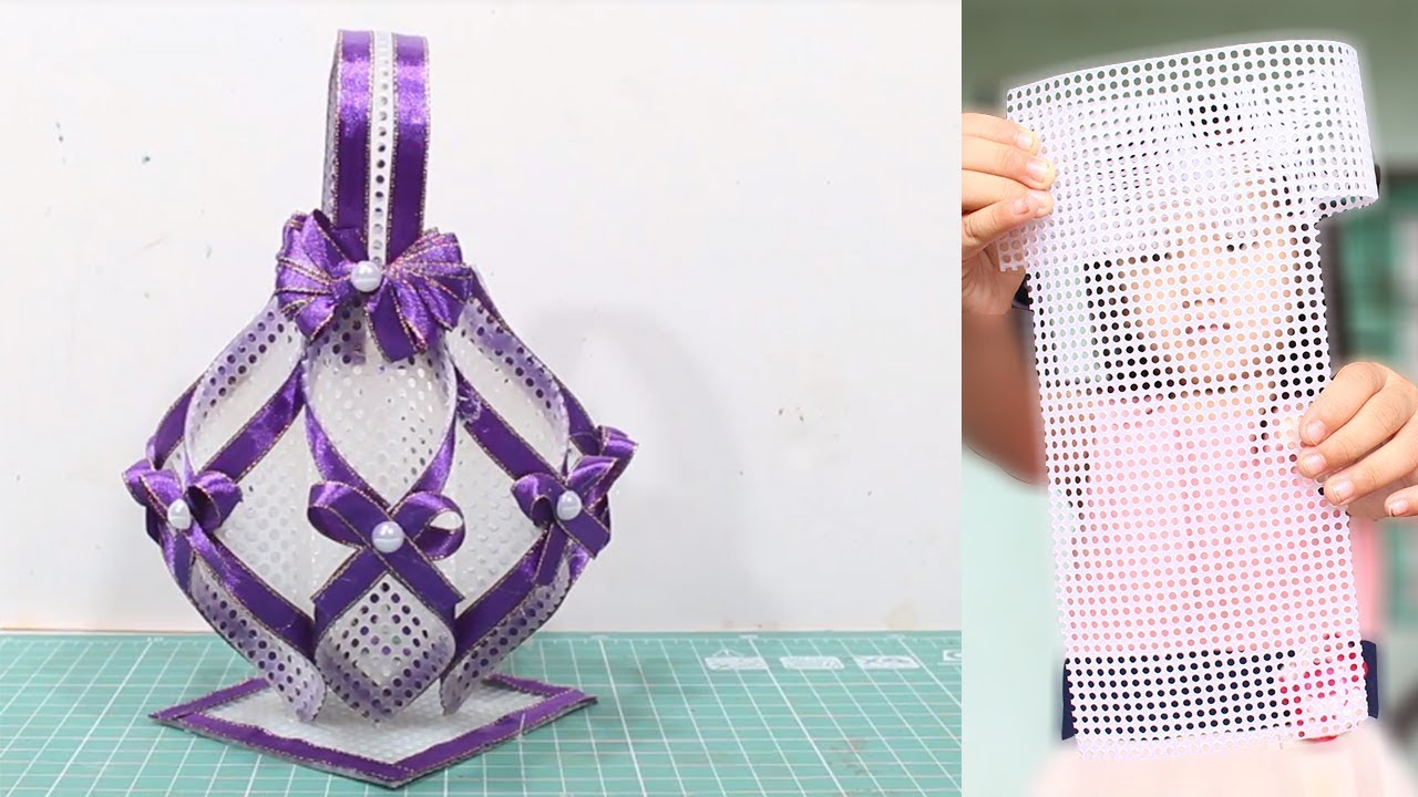 How to make Flower Vase with Plastic Canvas 2 | New 2018 | DBB