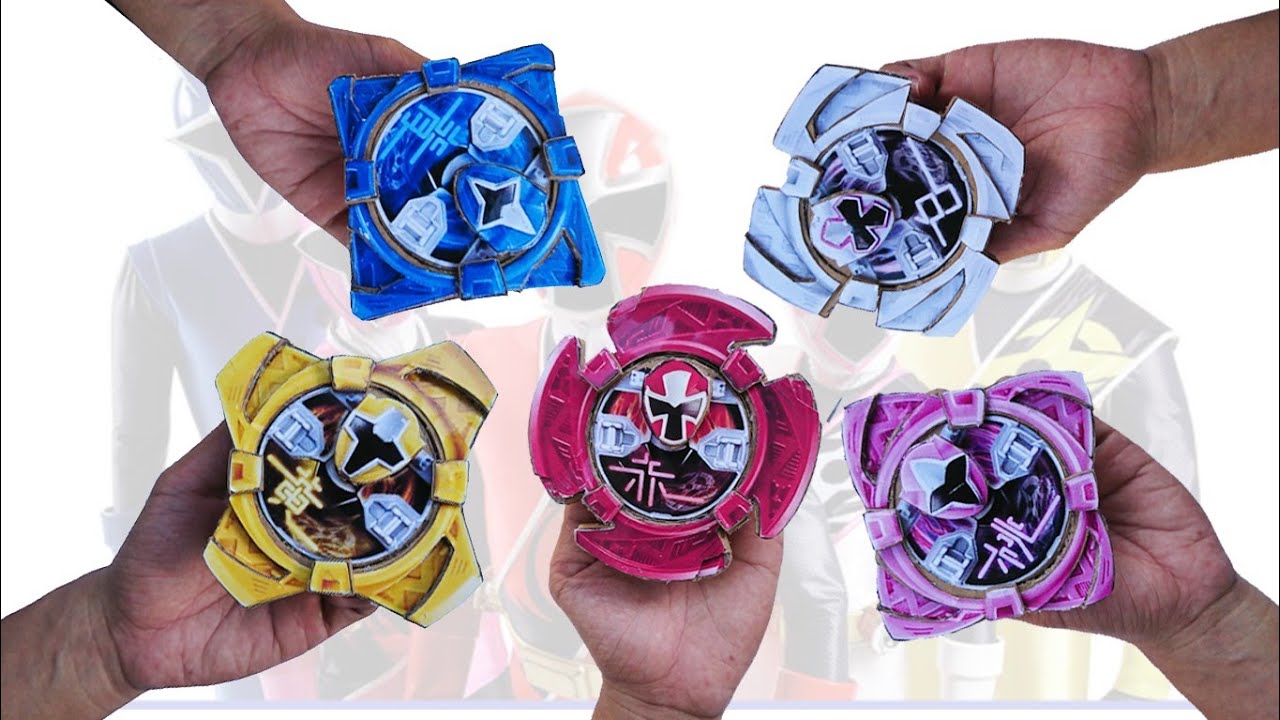 Cara Membuat 5 DX Shuriken Power Rangers Ninja Steel Dari Kardus #段ボールのDX手裏剣戦隊ニンニンジャー