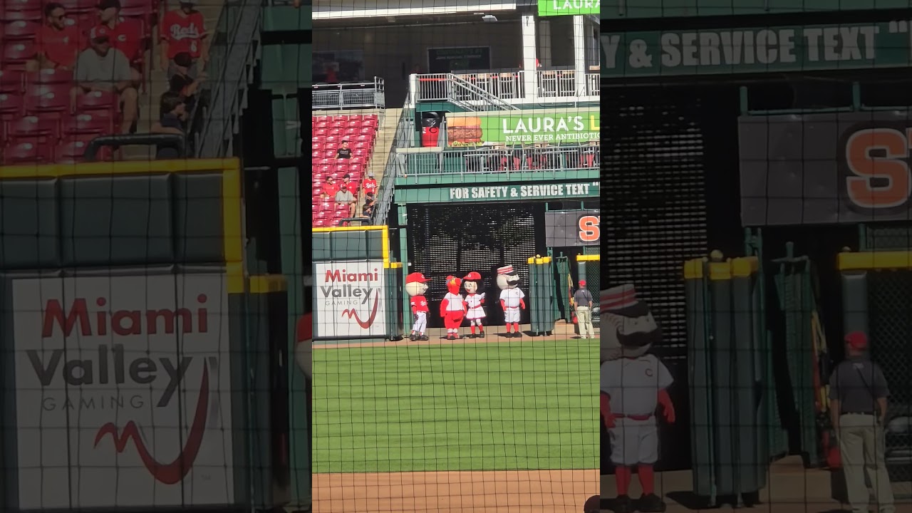 Reds doing the dance. #redlegs #513 #baseball #mlb #cincinnati #mascot Best Mascots Ever #mexicanot