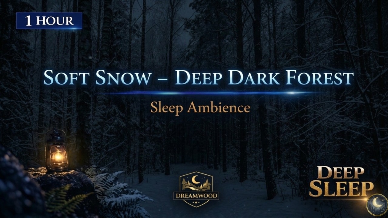 Soft Snow – Deep Dark Forest – Sleep Ambience (1 Hour)