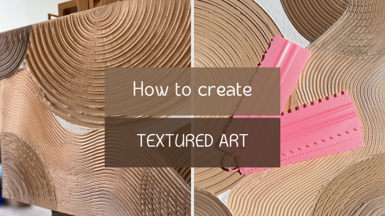 How to create Textured Art with texture tools and texture paste / Original Minimalist Wall Decor DIY
