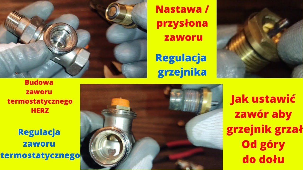 Budowa zaworu termostatycznego HERZ| Nastawa/Przysłona wstępna zaworu| Zasada działania zaworu HERZ