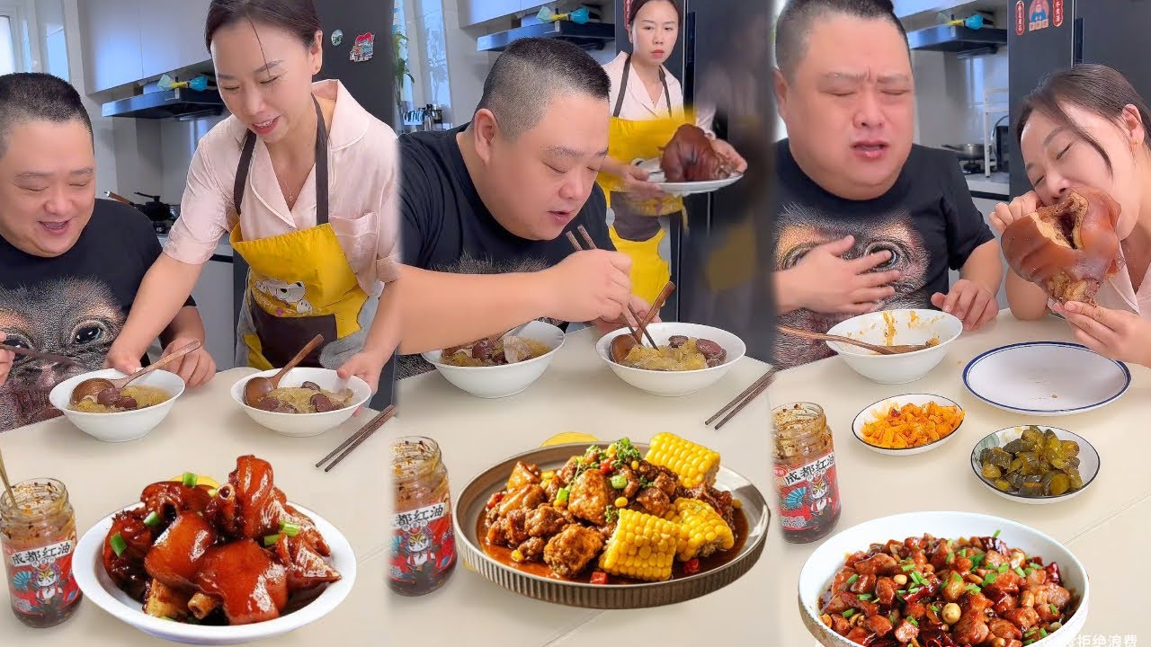 小氣老公偷吃我碗裡的肉，我不讓他吃大肘子，他後悔哭了【胖嫂美食】