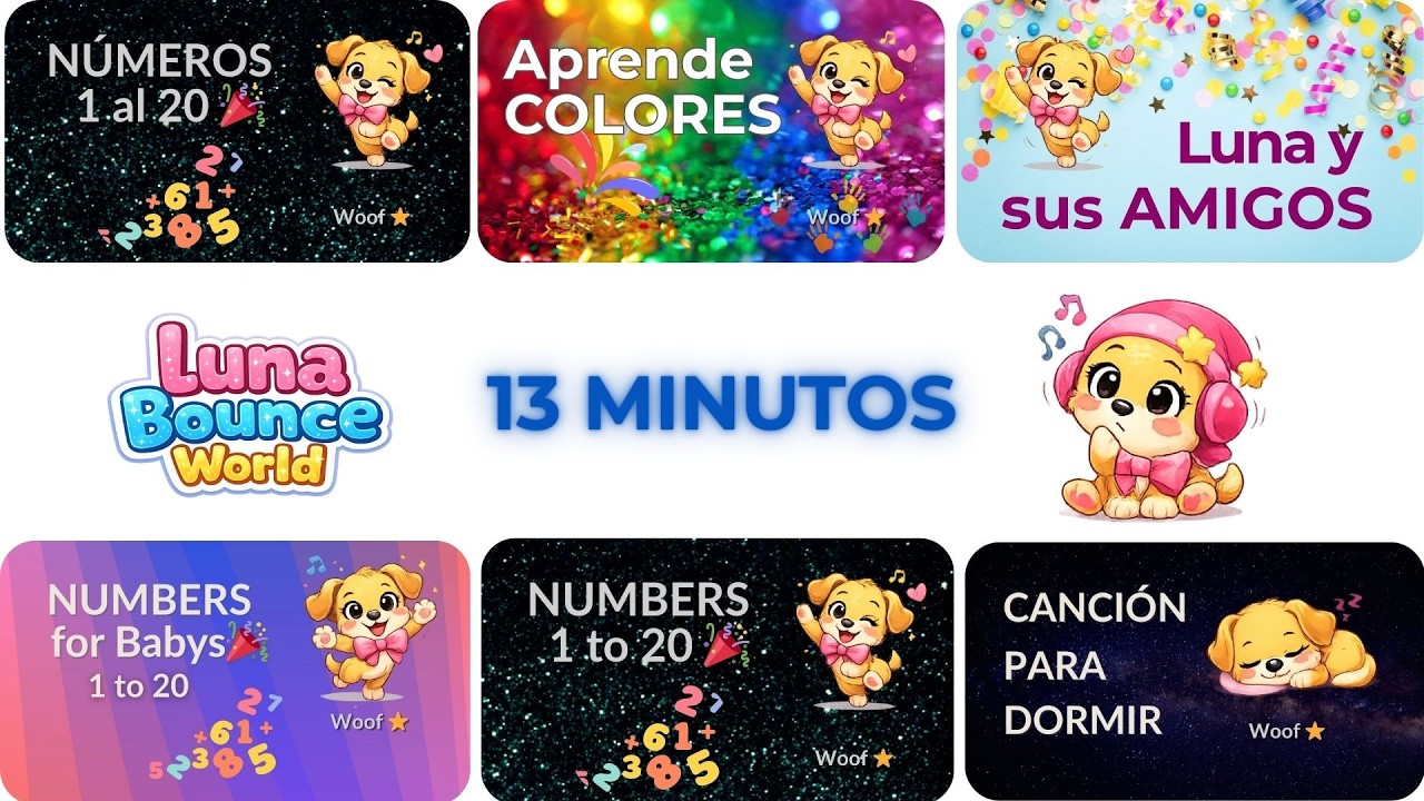 🎉 Canciones de Luna Bounce ✨ 13 MINUTOS 🐶 Luna Bounce World