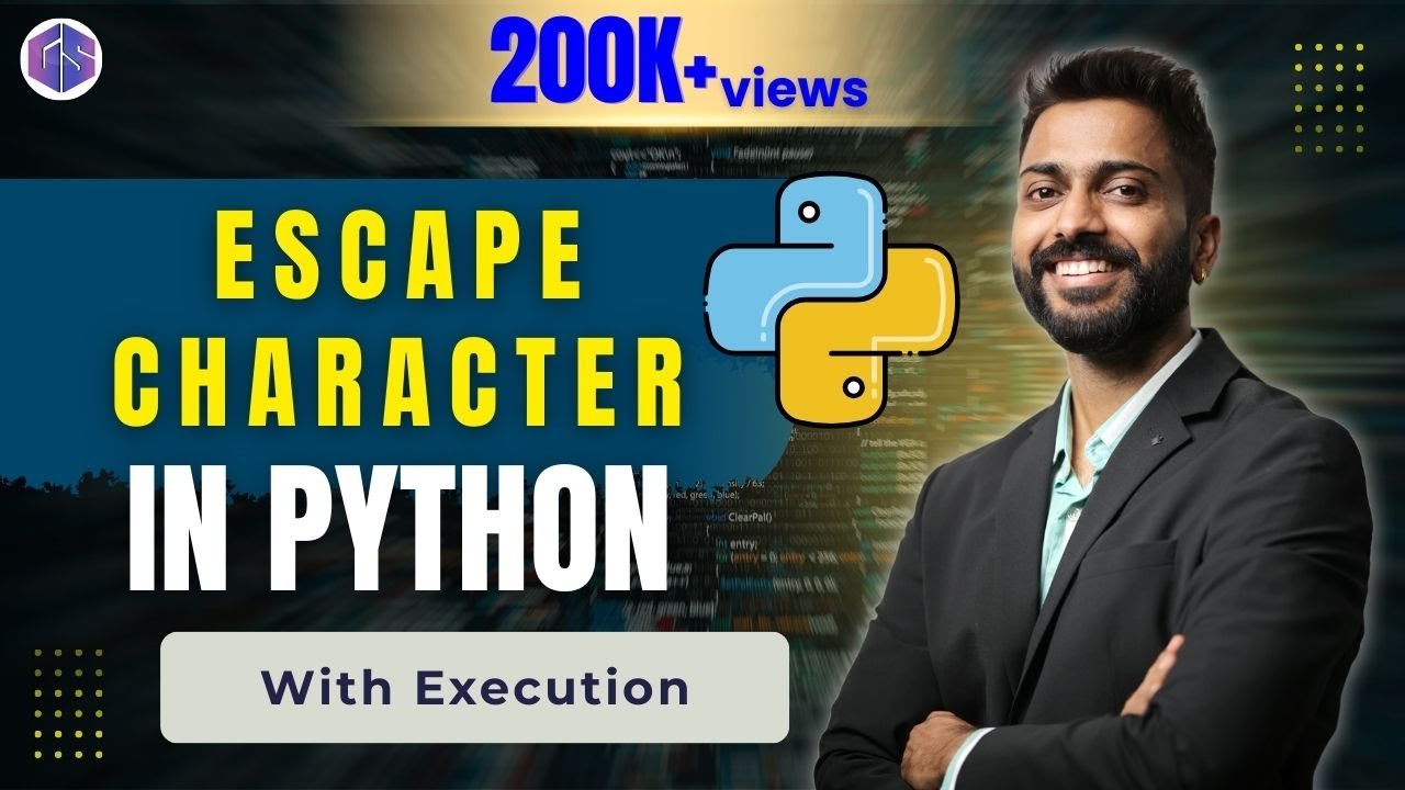 Lec-8: Escape Character in Python 🐍 with Execution 💻🖥️