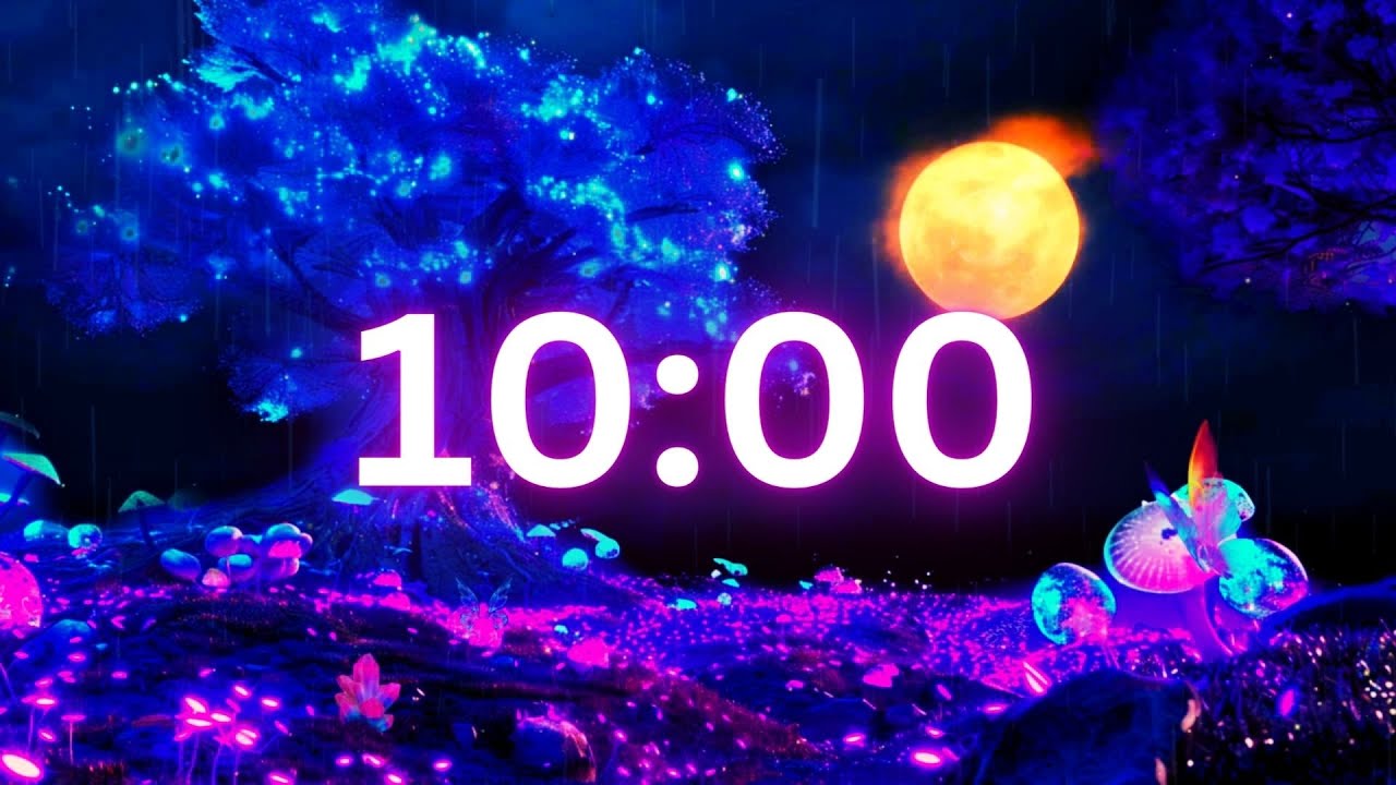 Relaxing 10 Minute Timer: Night Forest Meditation & Sleep Aid 🌙