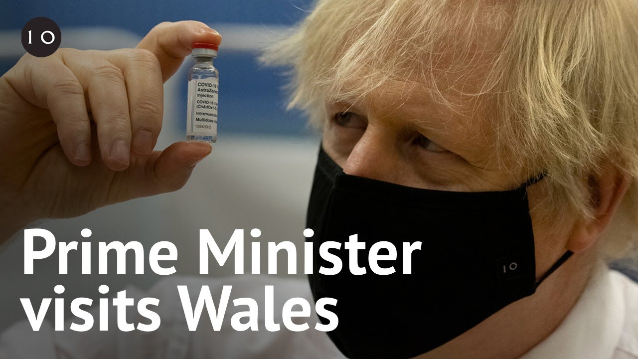 Prime Minister Boris Johnson visits Cwmbran and Bridgend in Wales