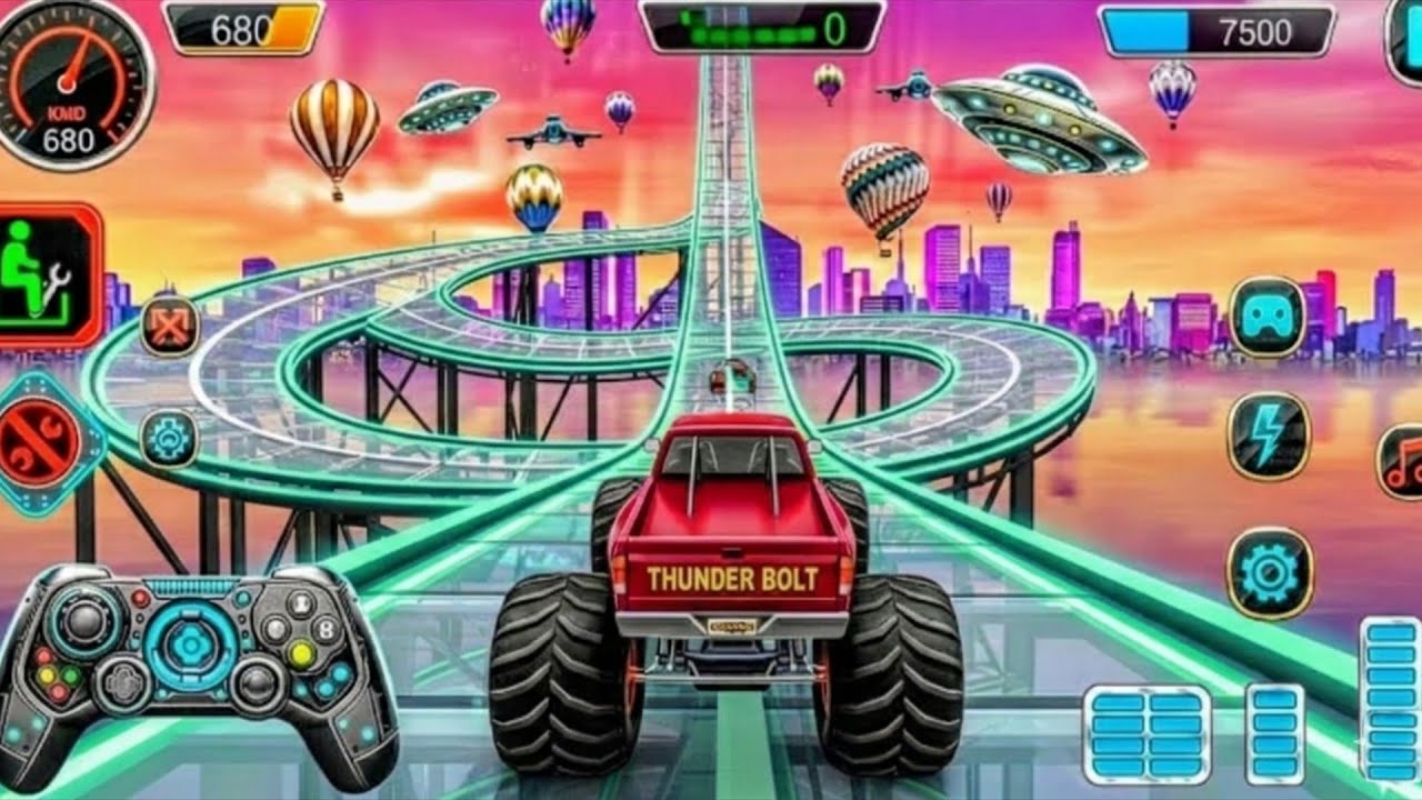 Ramp Car Racing Flyover Very different _ Android || Ramp Car Stunts Racing Video Car Simulator #13