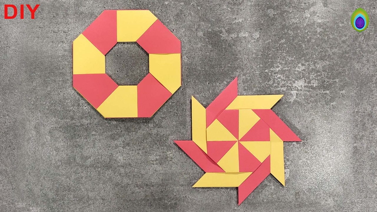 How to Make Ninja Spinning Dart from Paper | Origami Transforming Ninja Star Dart Making DIY