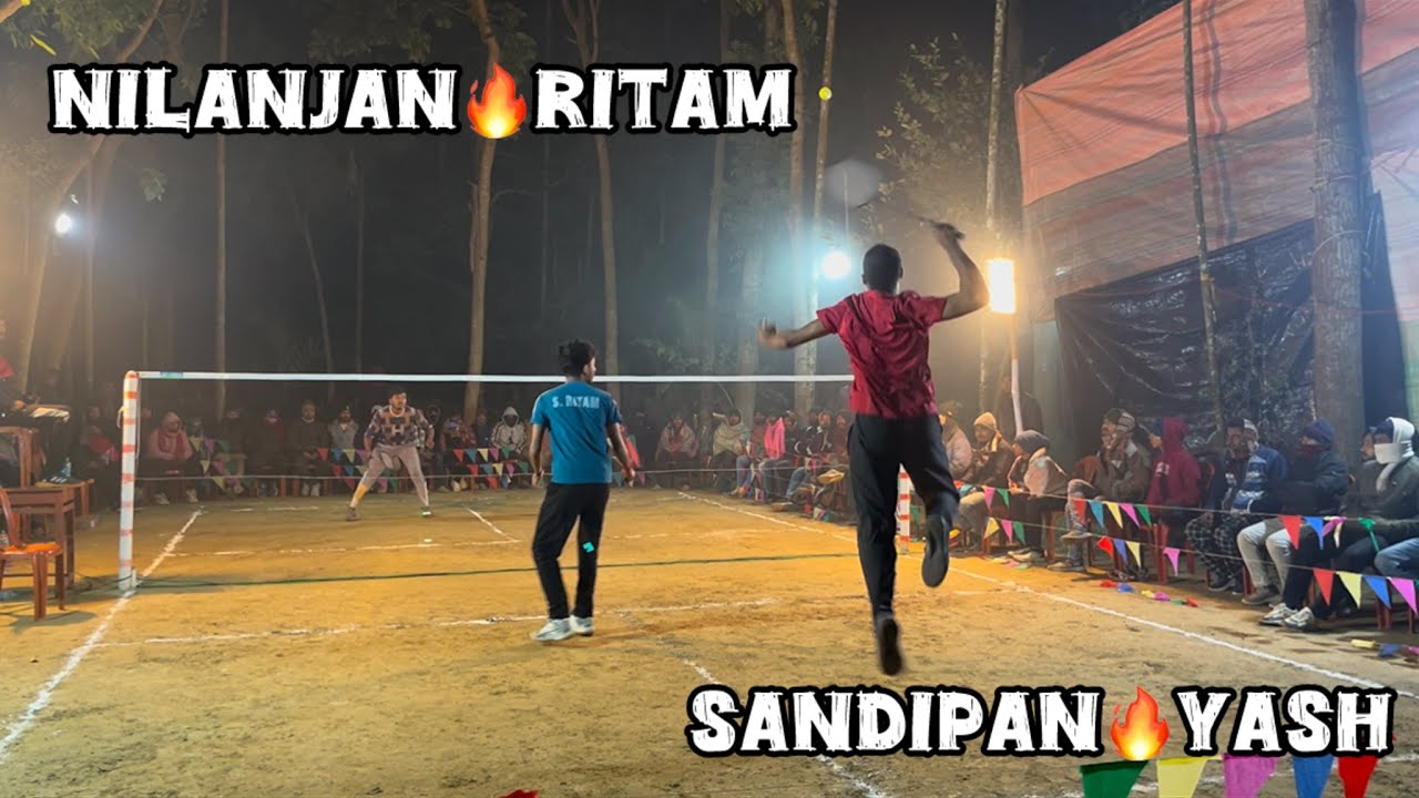 Ниланджан🔥Ритам 🆚 Сандипан🔥Яш Последний турнир по бадминтону #shuttlershubho #badmintontrickshots