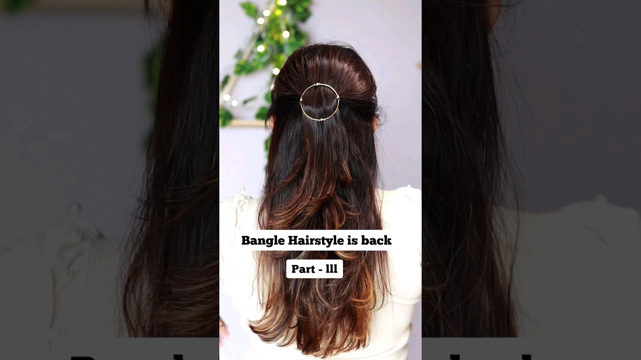 bangle hairstyle ❤️#bangles #hairstyle #hairstyle#viralshorts #viralhairstyles #hairdo #haircare
