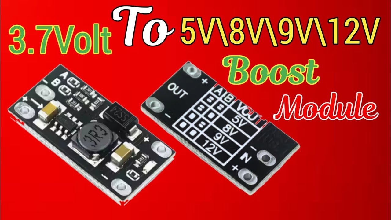 3.7V to 12V Mini DC-DC Boost Module With 5V\8V\9V\12V Output