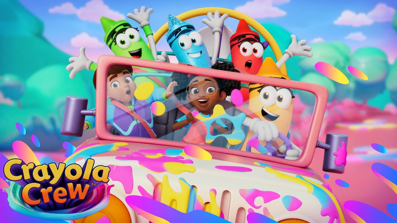 Truck Ride in RAINBOW Paint! | 1 HOUR of Crayola Crew FULL EPISODES | Fun Cartoons for Kids