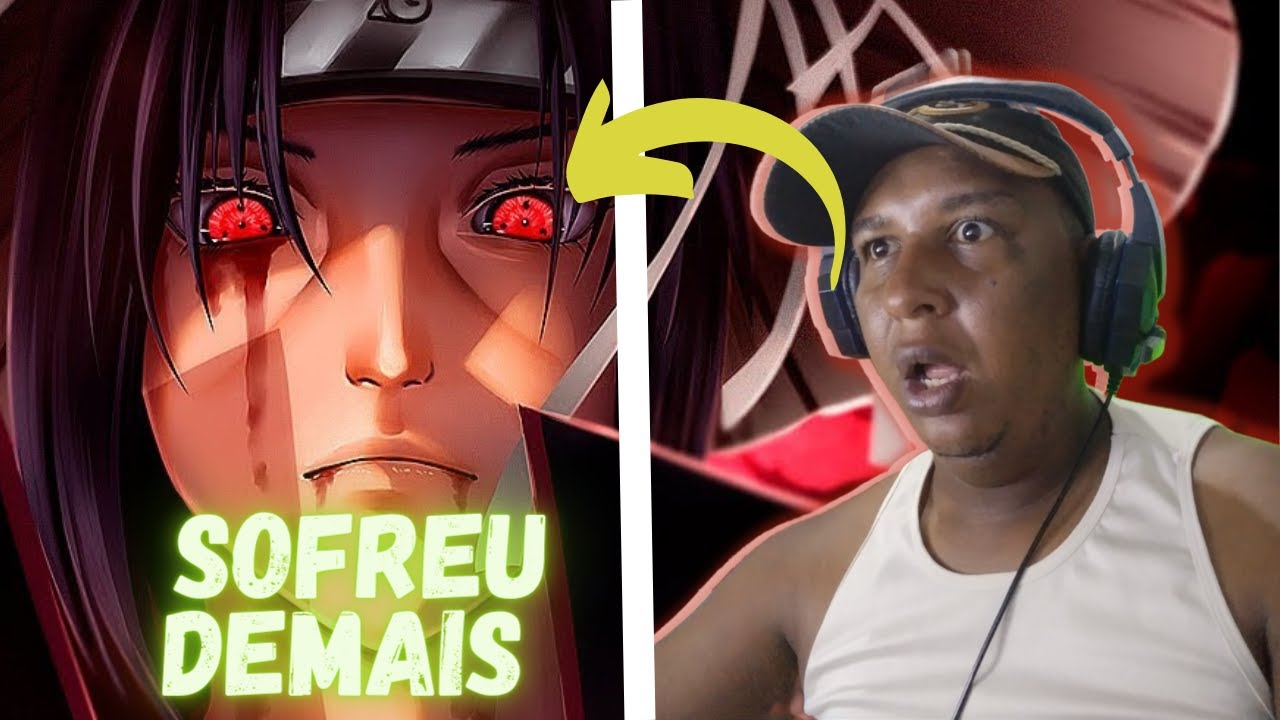 READINDO A 😱 Itachi Uchiha Naruto   MUNDO SEM COR  JKZ CL&Aacute;UDIO REACT