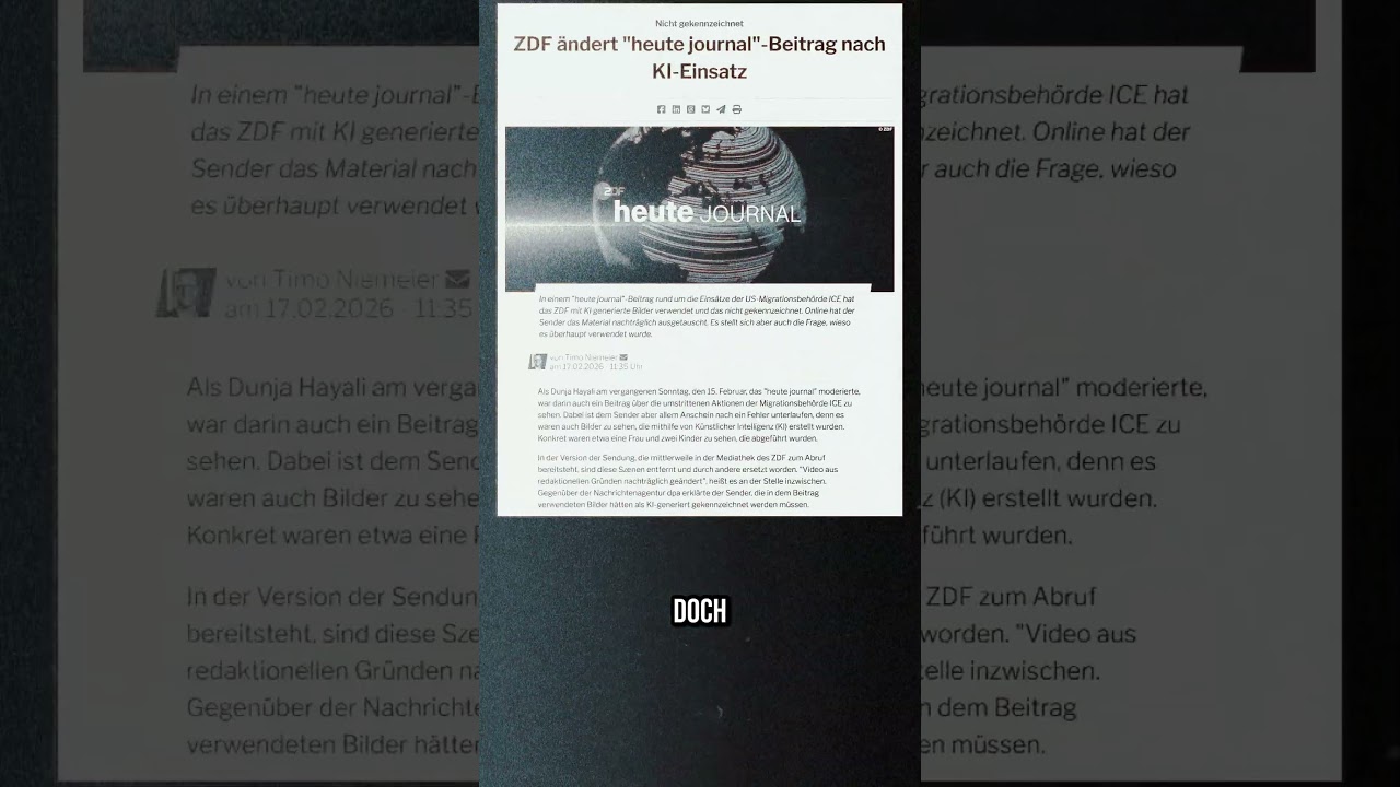 ZDF IN ERKL&Auml;RUNGSNOT: FRAGEN BLEIBEN OFFEN