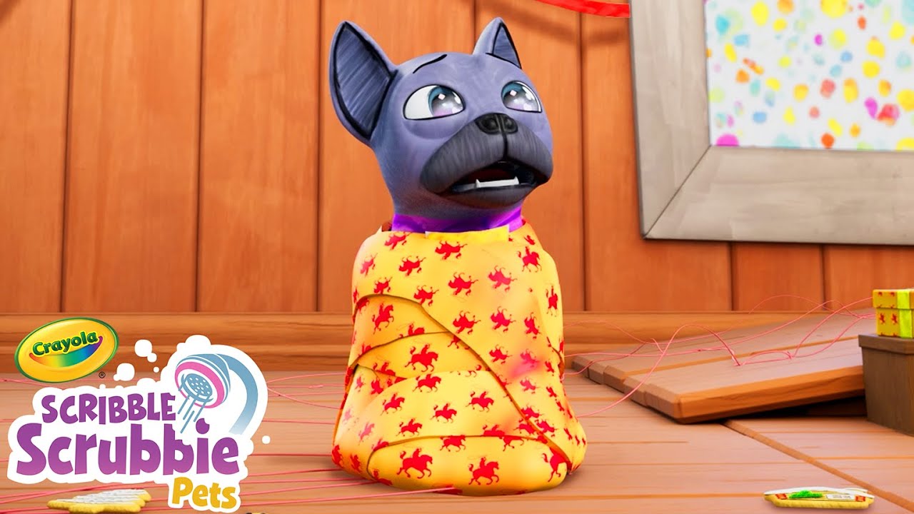 Wilbur's In Trouble!! | Crayola Scribble Scrubbie | Funny Cartoons for Kids