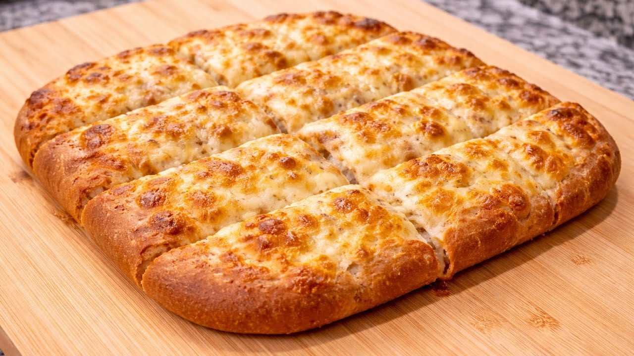 ¡Este pan de ajo con queso se derrite en tu boca! 🤤