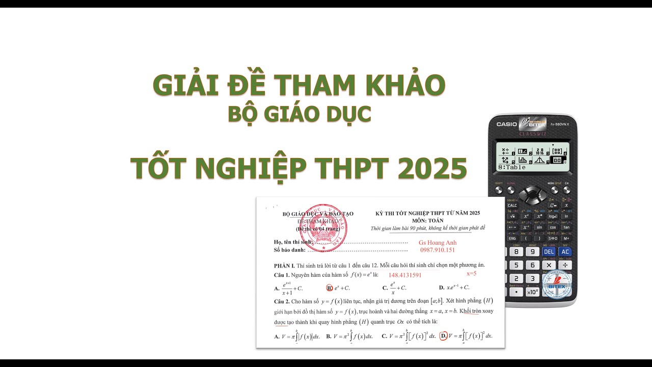 [TOÁN 12] - GIẢI ĐỀ THAM KHẢO THPT 2025 cho hs yếu toán