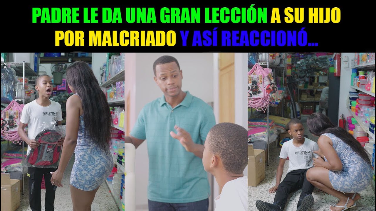 Padre le da una gran lección a su hijo por malcriado y así reaccionó