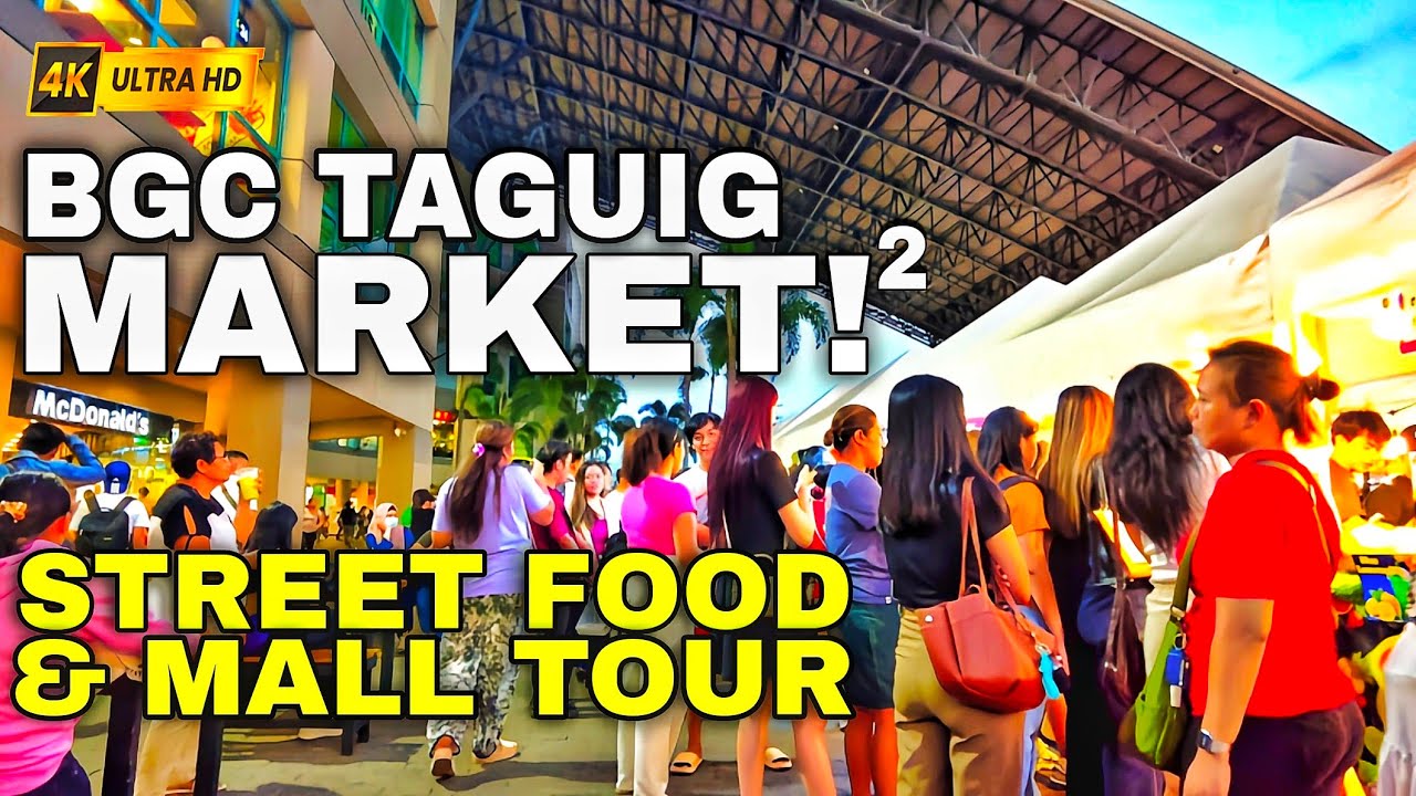 Market! Market! At Night! Street Food & Ayala Malls Full Walking Tour 2026 | BGC Philippines | 4K