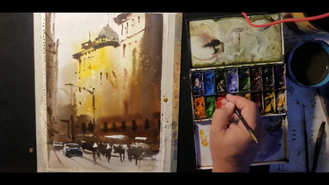 Otro Urbano - Acuarela r&aacute;pida / Watercolor Cityscape