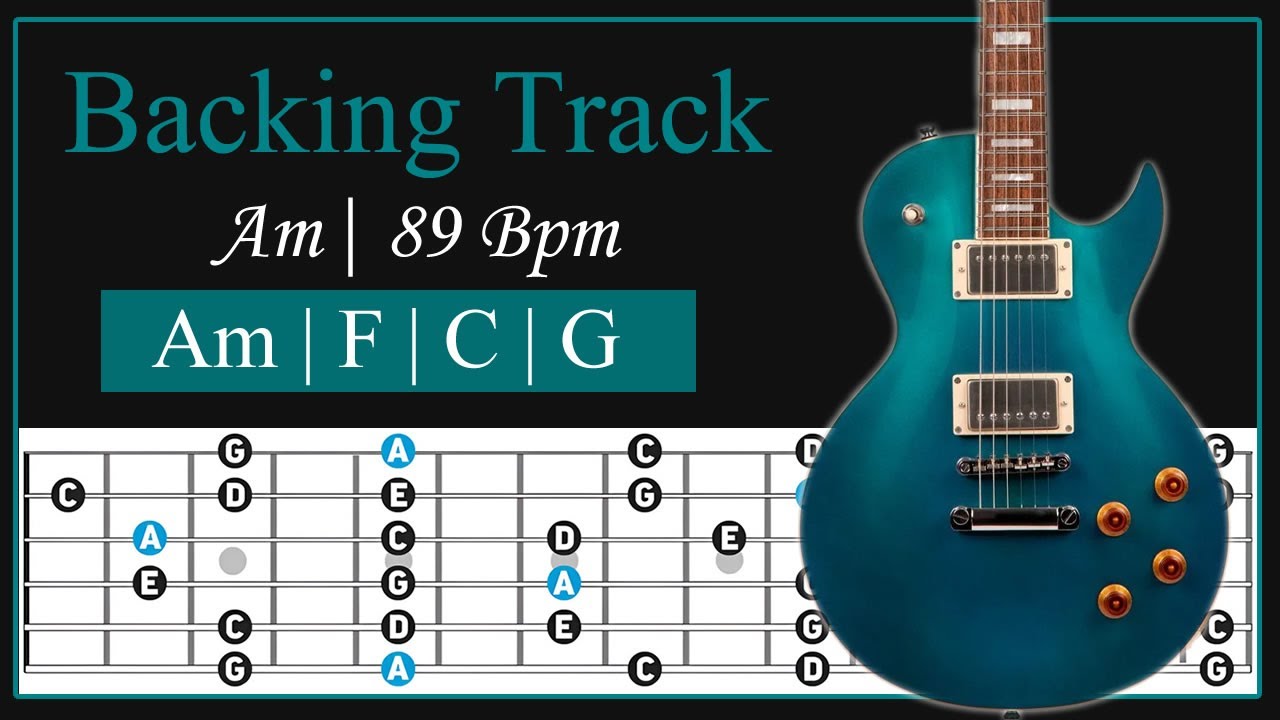 Am Guitar Backing Track | Pop Rock | 89 Bpm