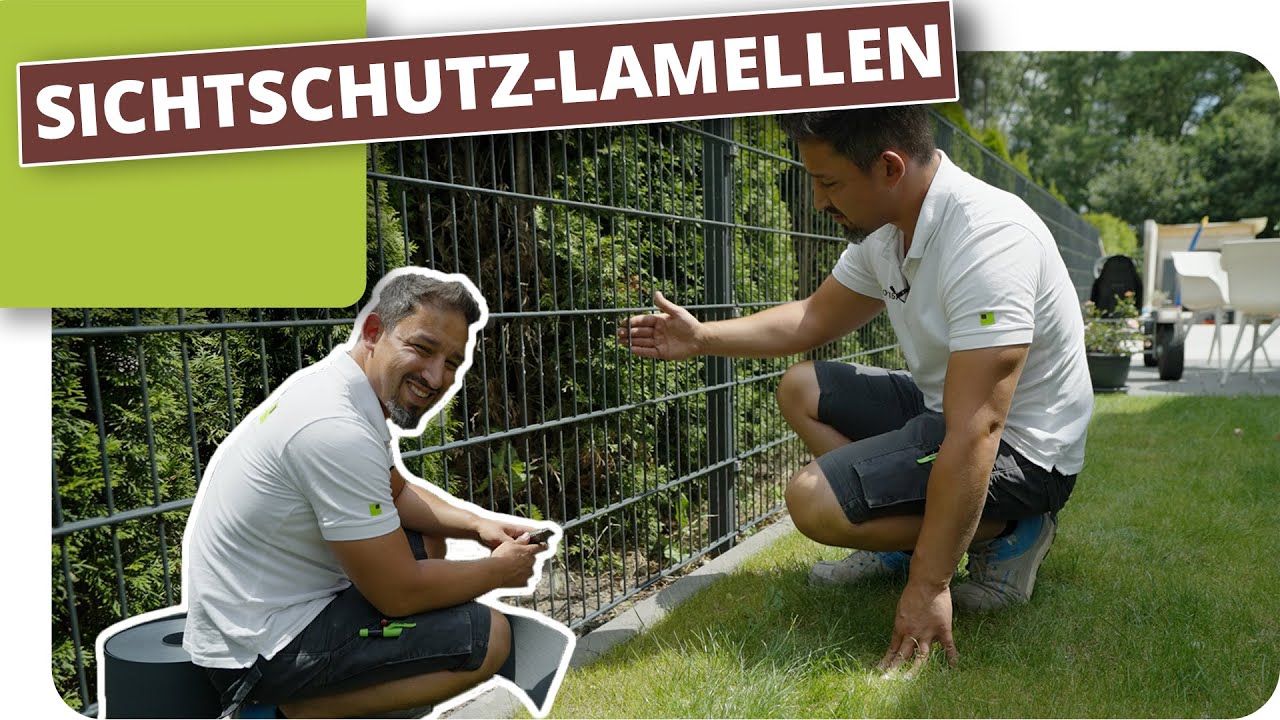 Sichtschutzstreifen einflechten