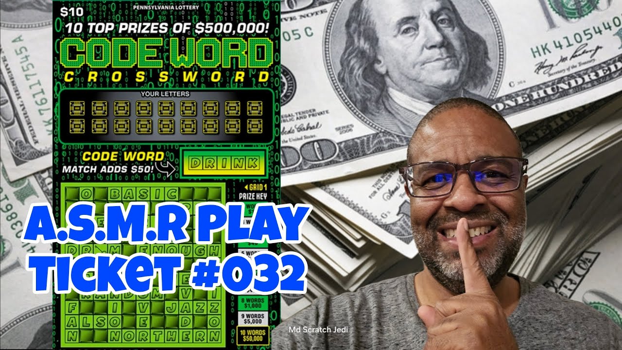 A.S.M.R. PLAY | Codeword Crossword | PA LOTTERY SCRATCH OFF TICKETS #scratchers #asmrsounds #032 