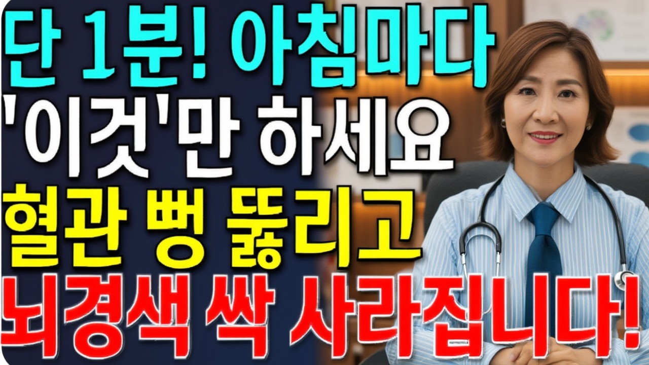 의사도 인정한 아침 습관 하나만 바꿔도 뇌경색 위험이 확 줄어듭니다! 약 없이 혈관 되살리는 비법 공개