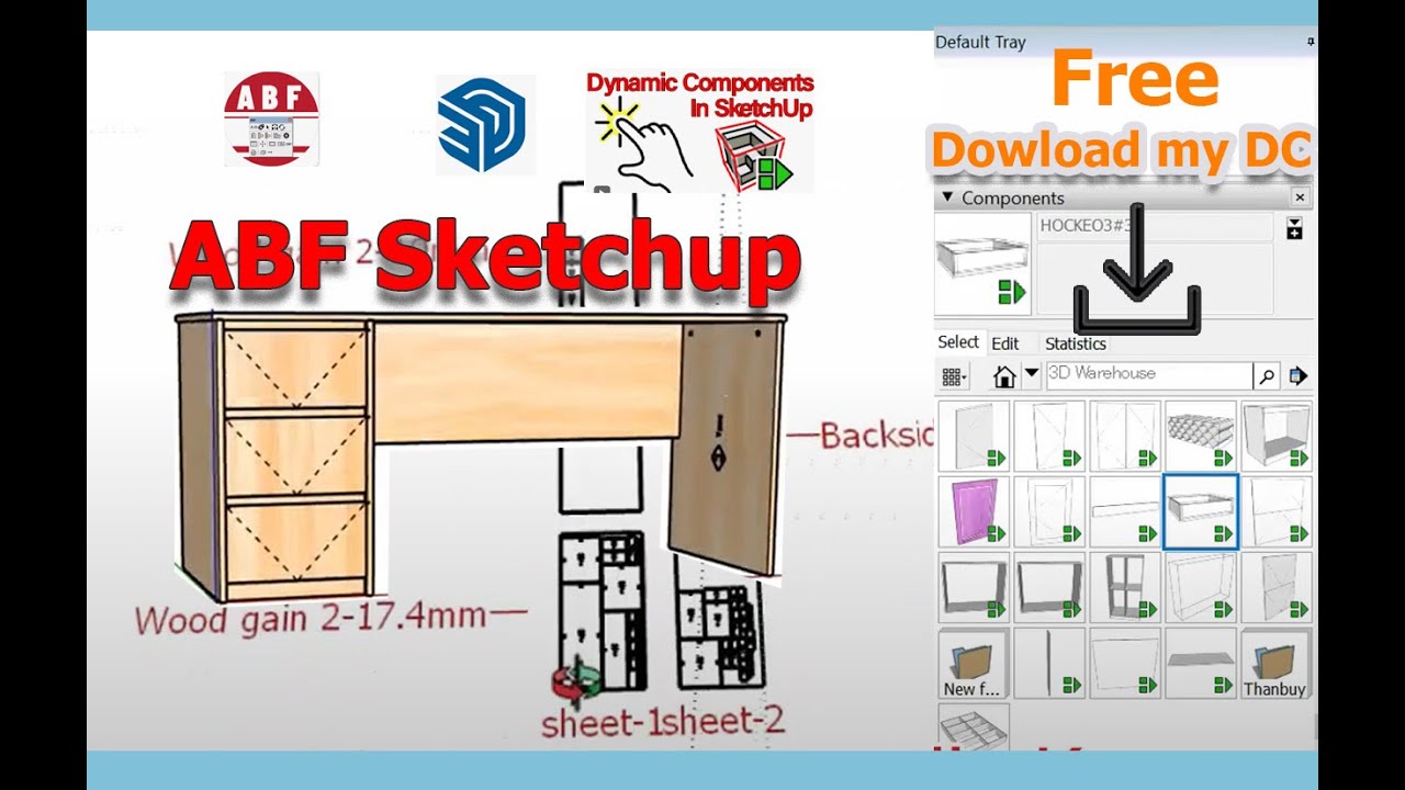 ABF Sketchup | Draw a Table - Using my DC