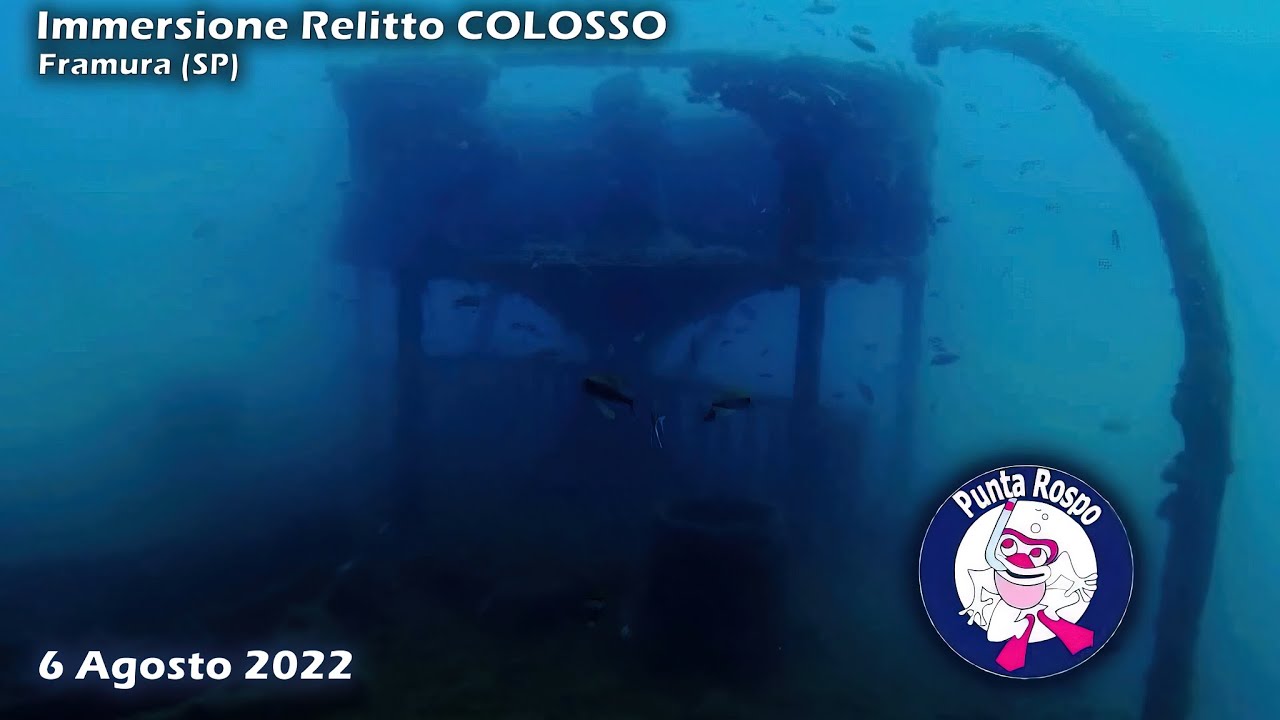 Immersione Relitto COLOSSO - Rimorchiatore 2° Guerra Mondiale WW2 - 5 terre - Sestri Levante