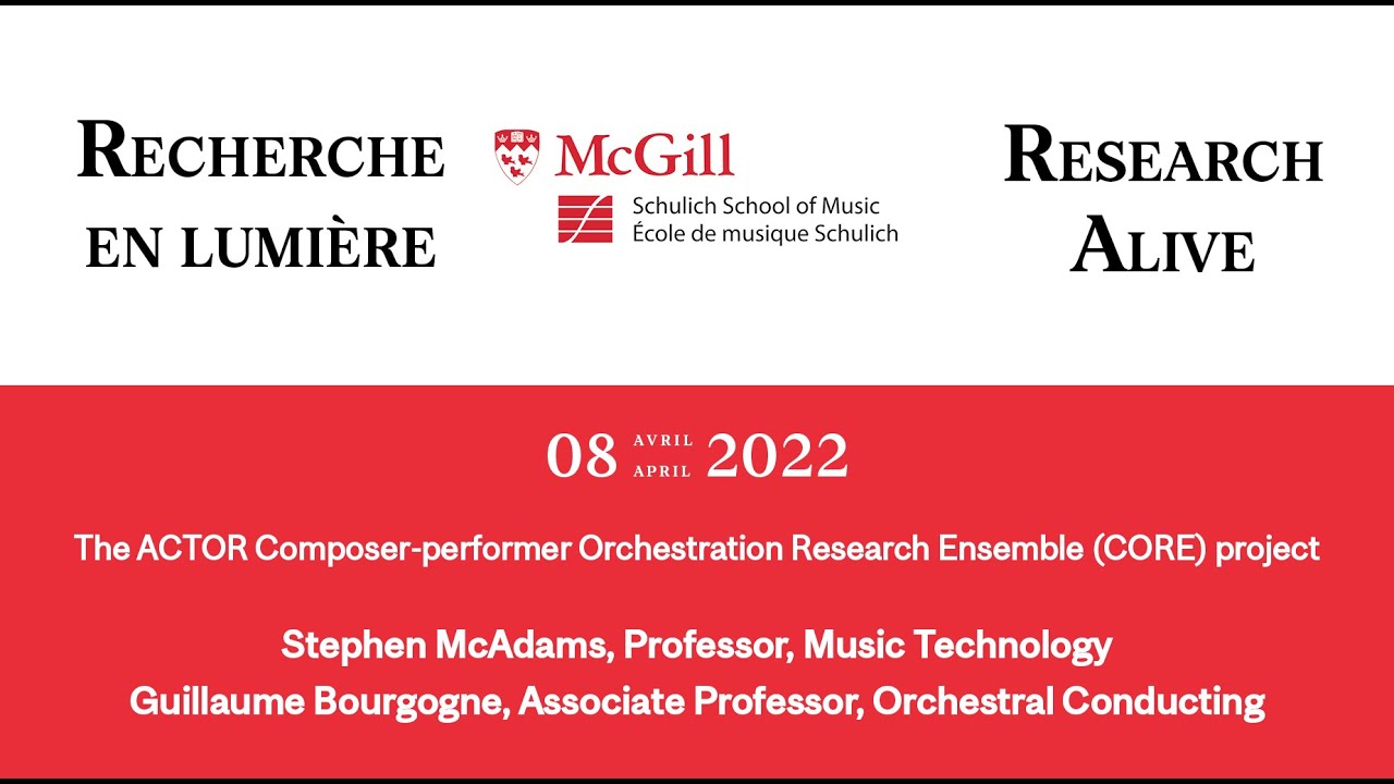 Research Alive | The ACTOR Composer-performer Orchestration Research Ensemble (CORE) project