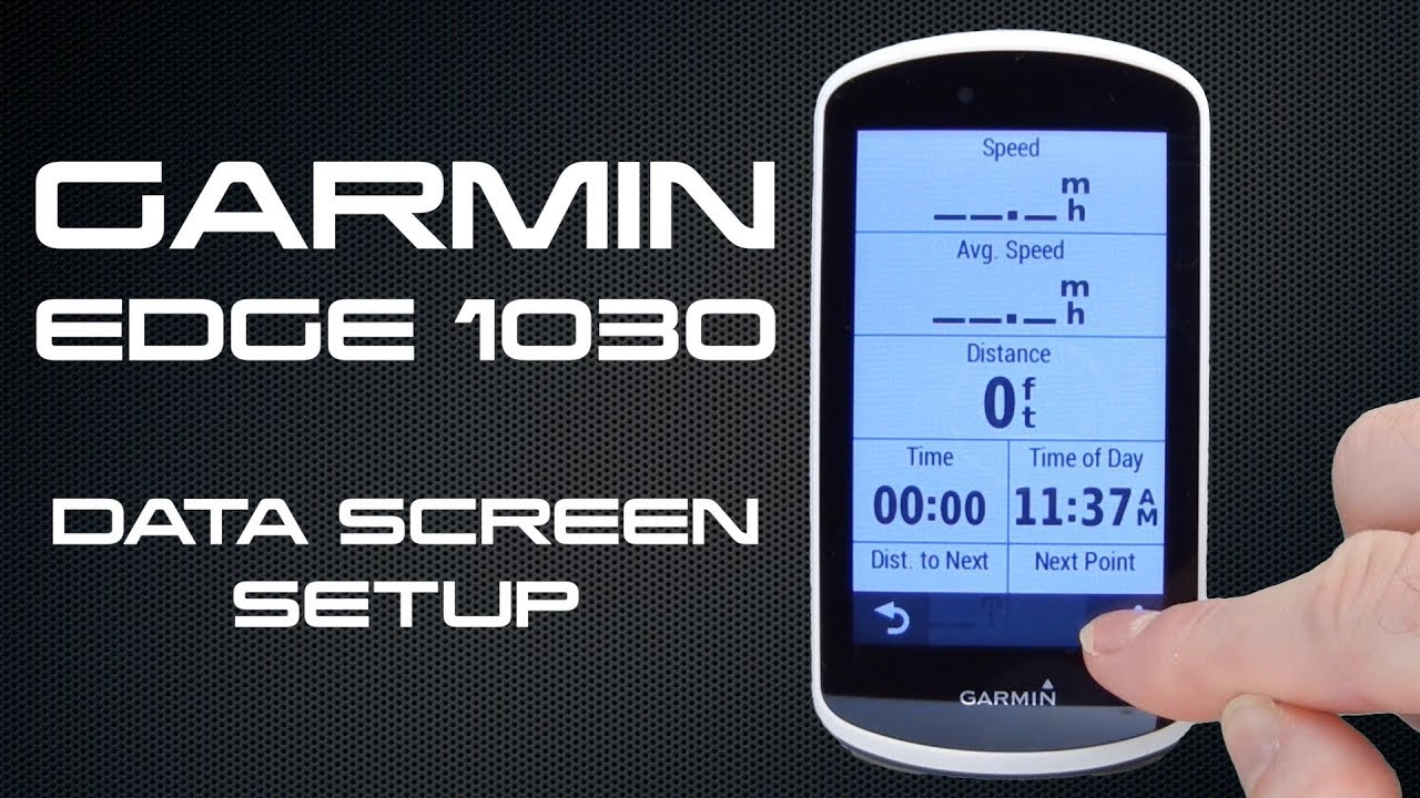 Garmin Edge 1030 — настройка экрана данных