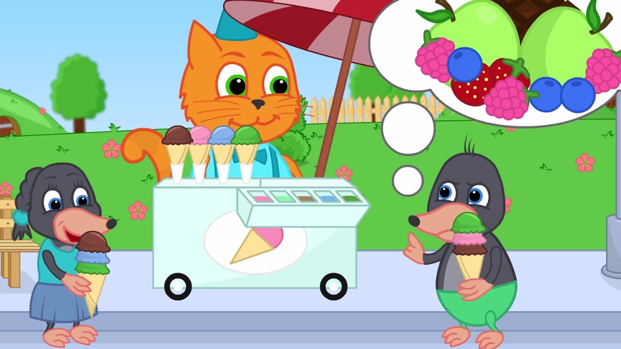 Benny Mole and Friends - Ice cream with fruits Cartoon for Kids