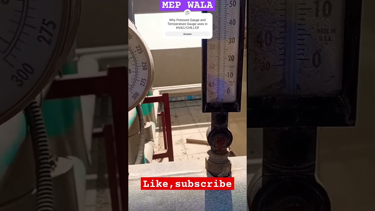 Why Pressure Guage and Temperature Gauge uses in HVAC/CHILLER? @knwlpulse #chiller #hvac  #gauge #yt