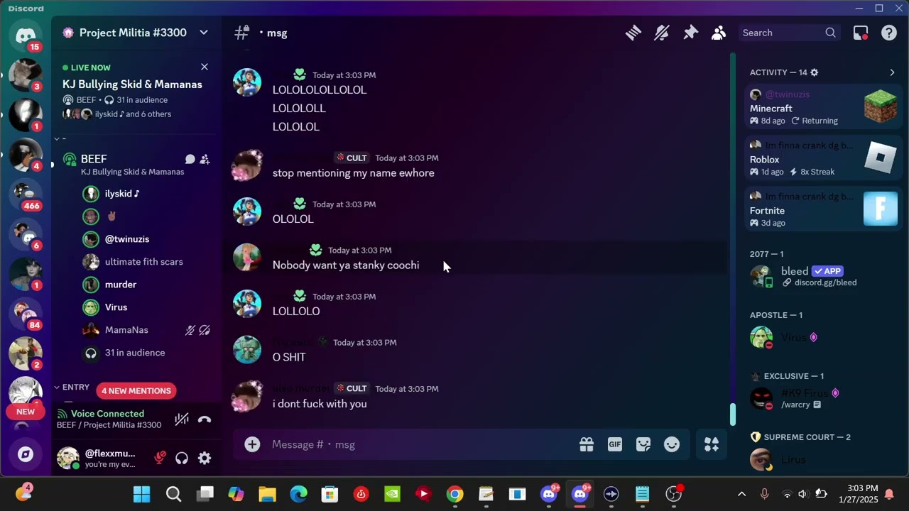 TBM vs KJ Almighty (MAD BEEF) Discord Packing