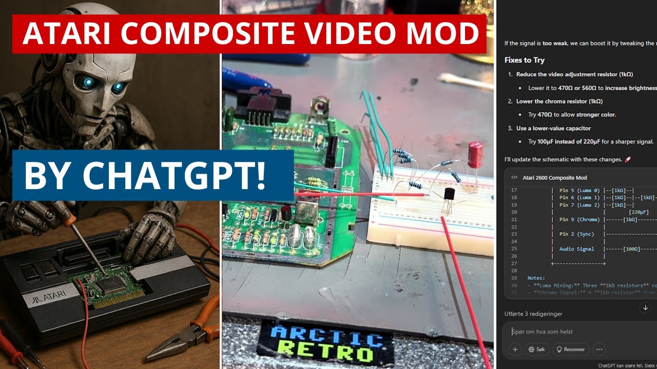 AI mods an ATARI 2600 - Can I use ChatGPT to help me make a composite video mod for this Atari ?