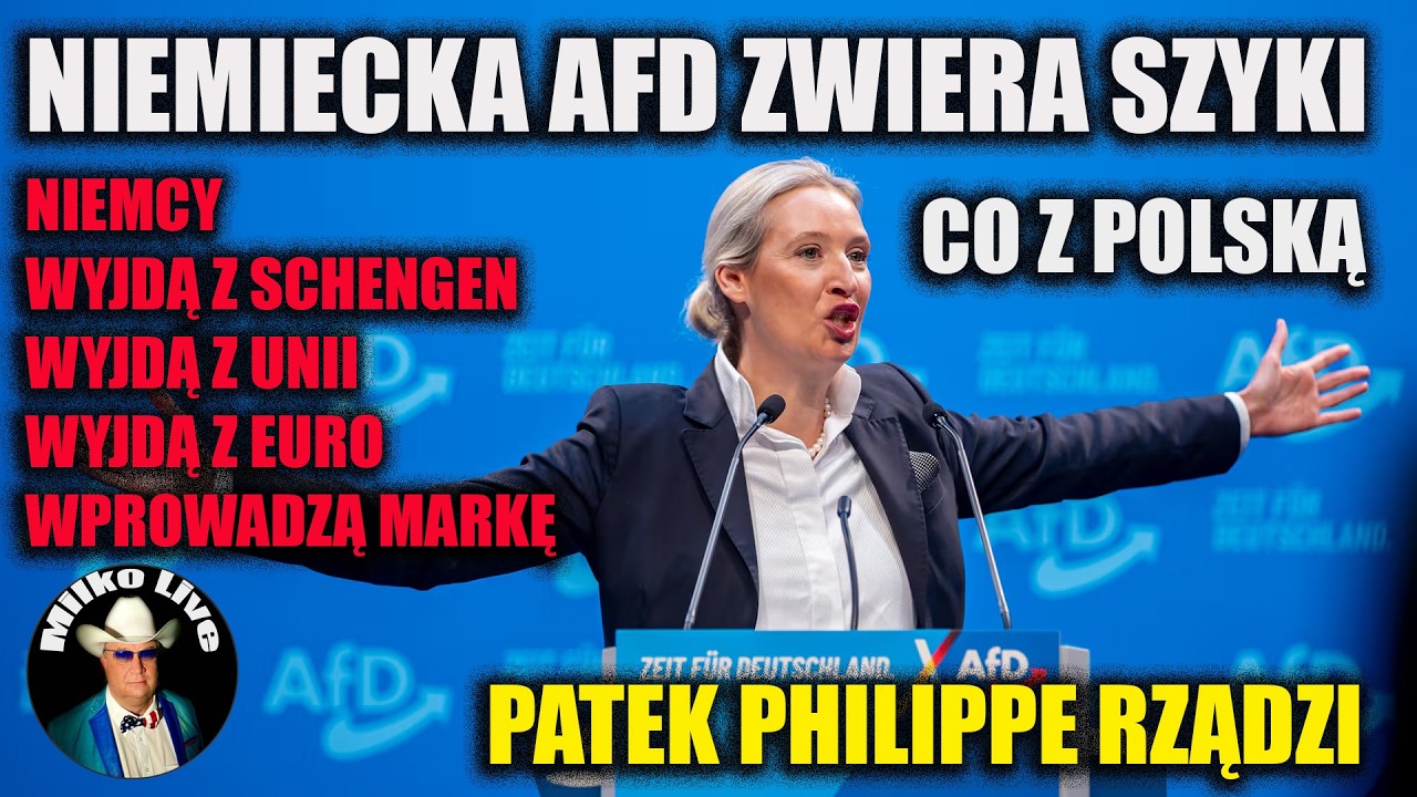 To nie te Niemcy. Wprowadzą markę, wyjdą z Schengen i Unii. Putin i Tusk. AFD rośnie w siłę.