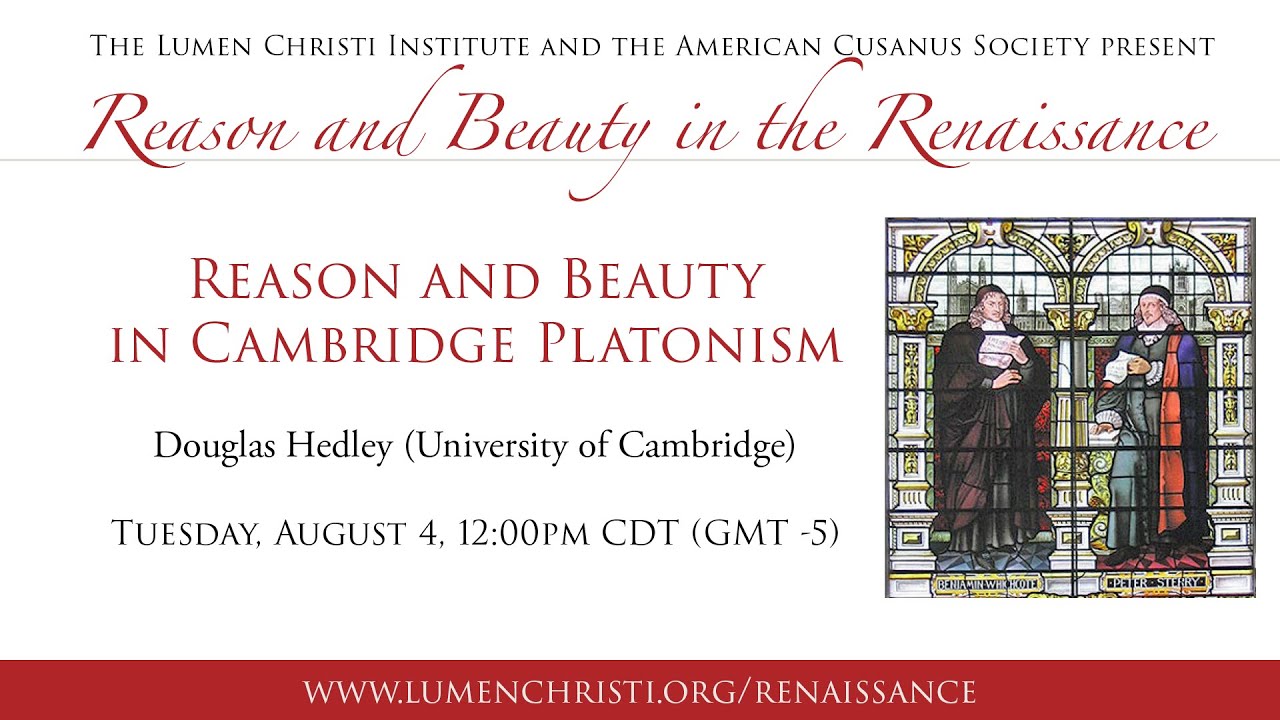 Reason and Beauty in Cambridge Platonism, with Douglas Hedley