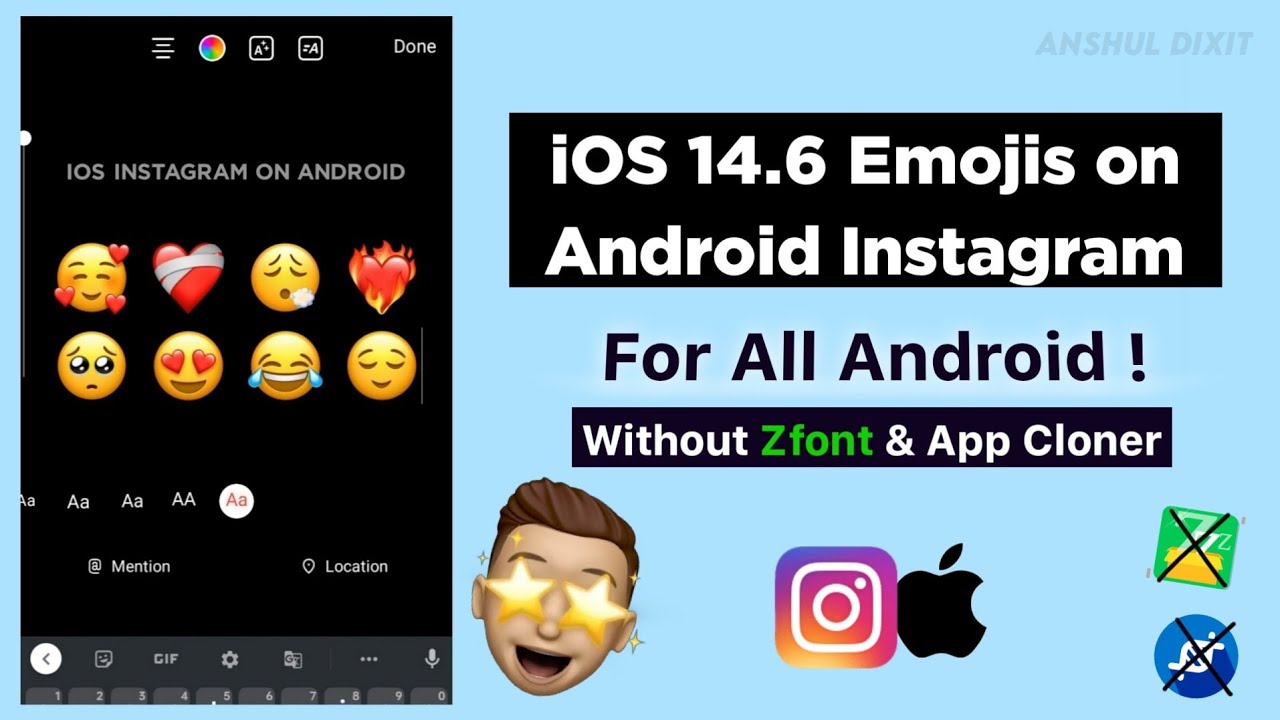 How to get iOS Emoji on Android Instagram without Zfont 2022 | iphone emoji on android instagram