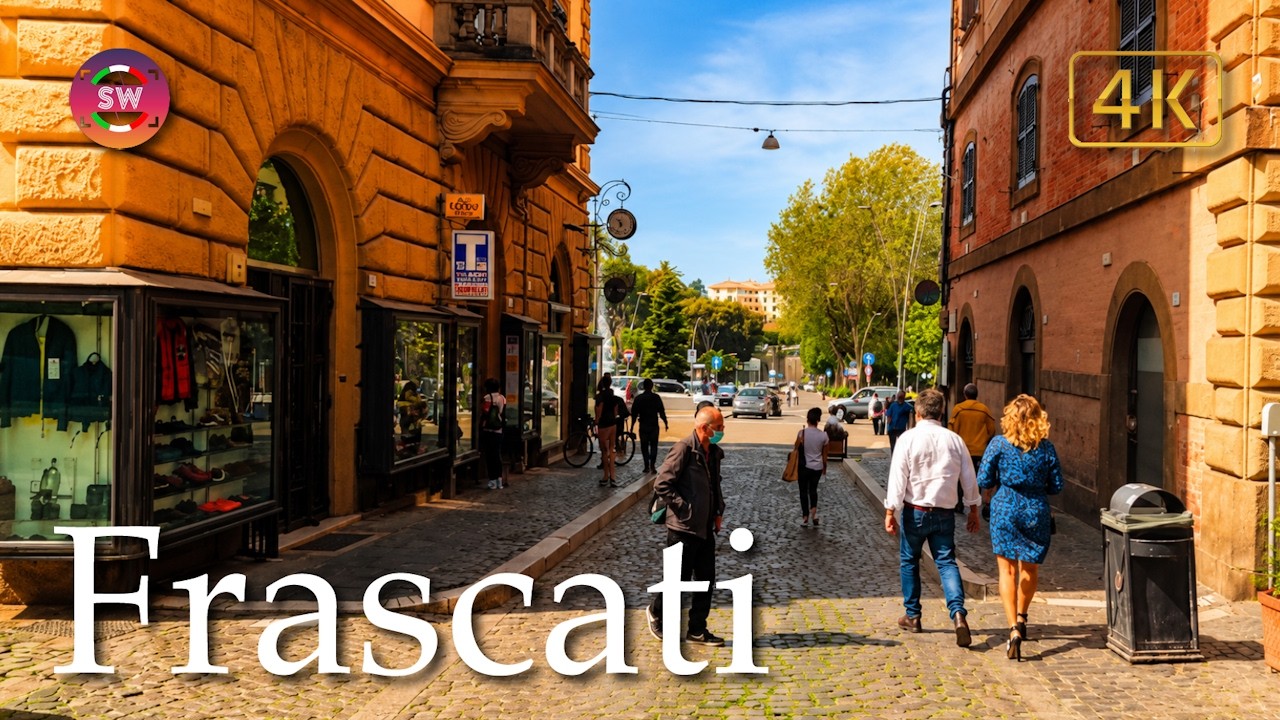 Frascati (Lazio), Italy【Walking Tour】4K