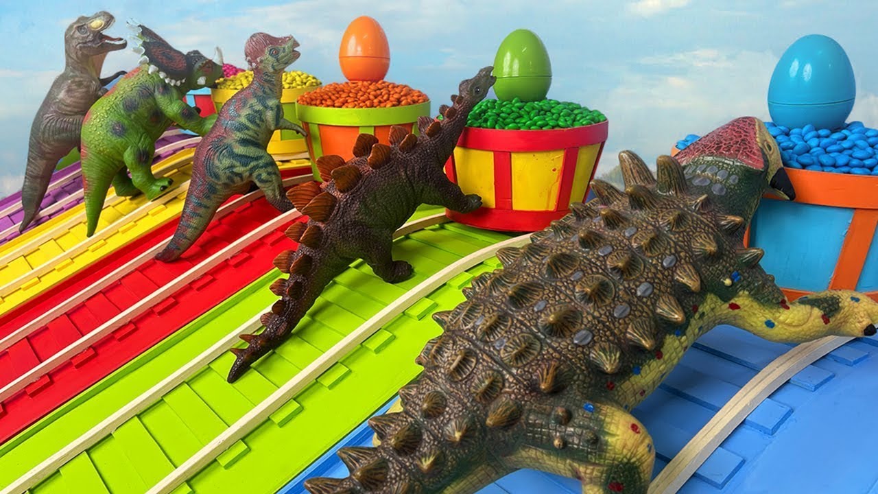 Aprende Animales y Dietas de Dinosaurios con T-rex, Triceratops | Para Ni&ntilde;os