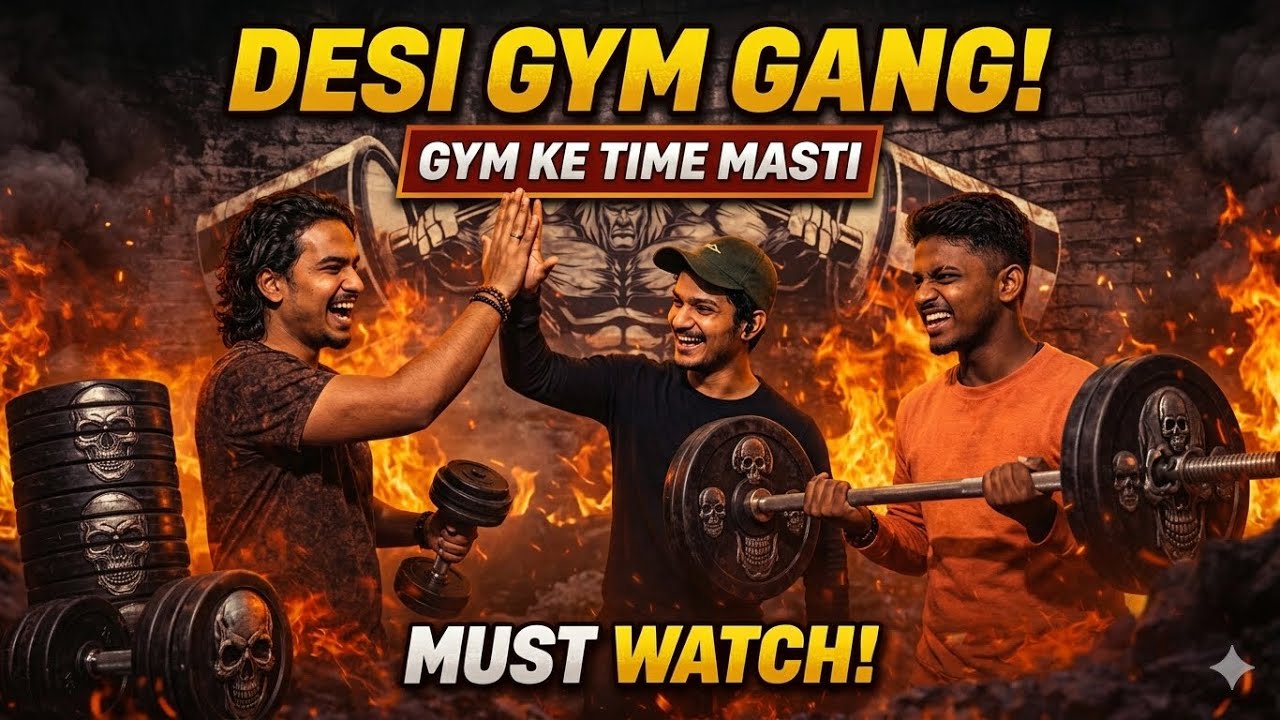 DESI GYM GANG!GYM KE TIME MASTIMUST WATCH! 😎🤣
